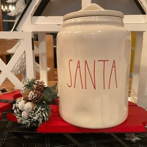 Rae Dunn “Santa” 9” canister